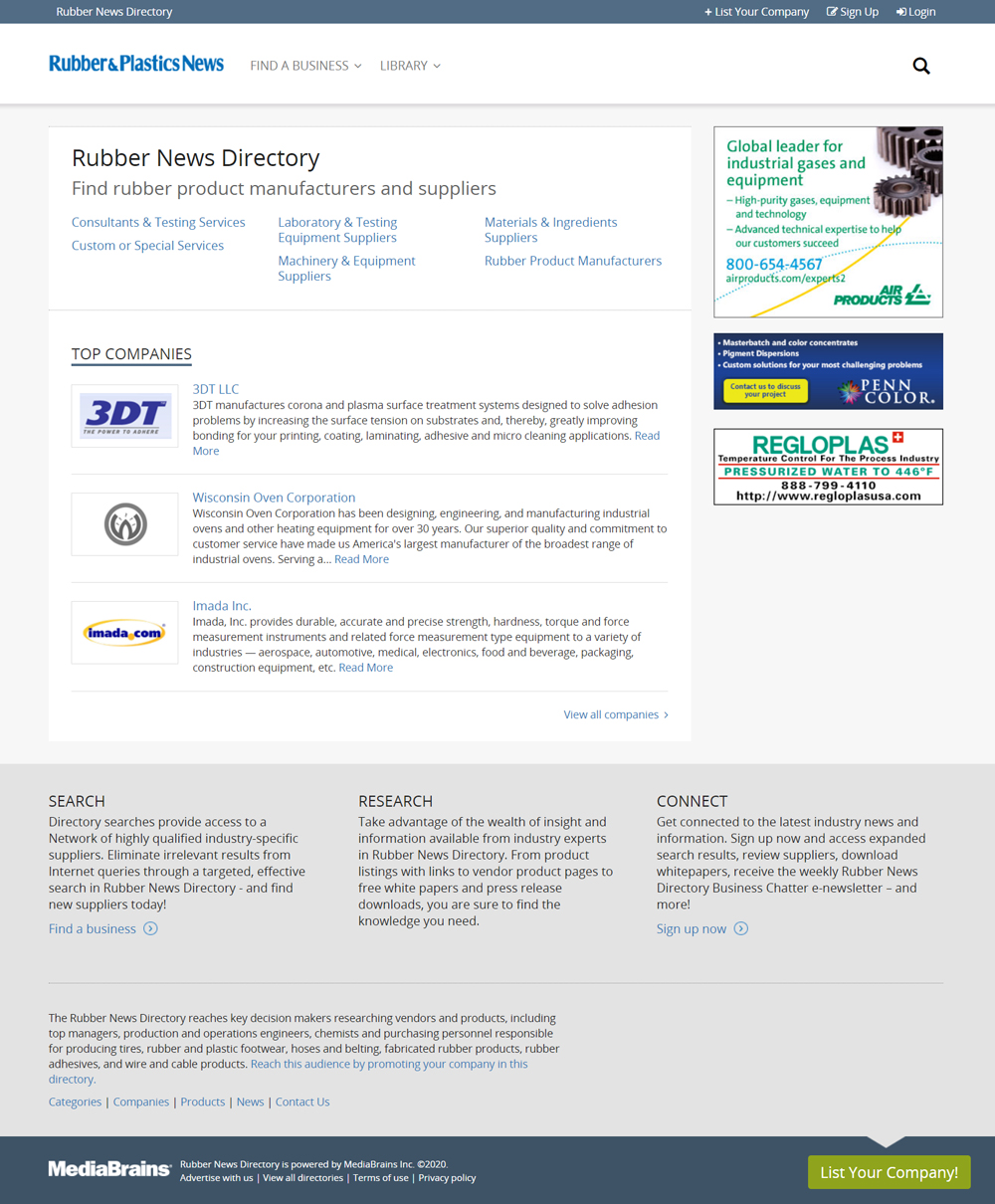 Rubber & Plastics News launches improved Rubber News Directory in